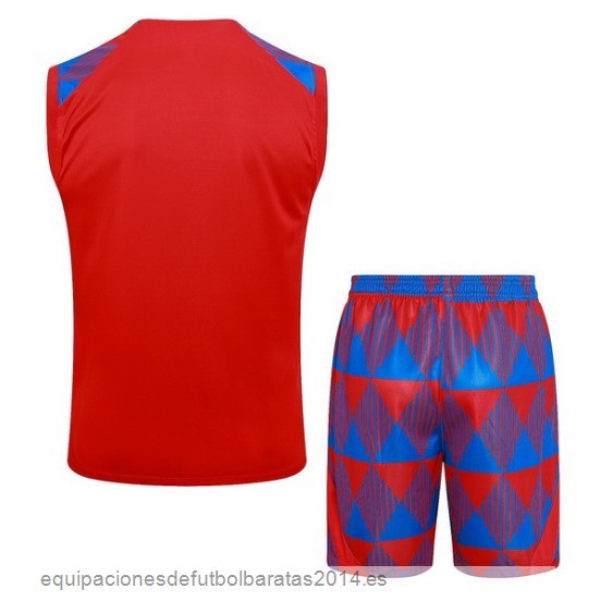 Nuevo Entrenamiento Sin Mangas Conjunto Completo Barcelona 23/24 Rojo Azul Baratas